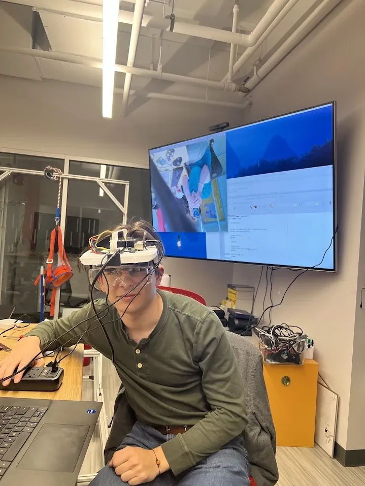 Open-source XR headset in use